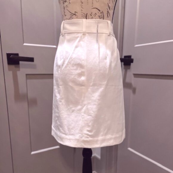 Loft Button-Down White A-Line Skirt-SIZE 6-NWT - Picture 3 of 9